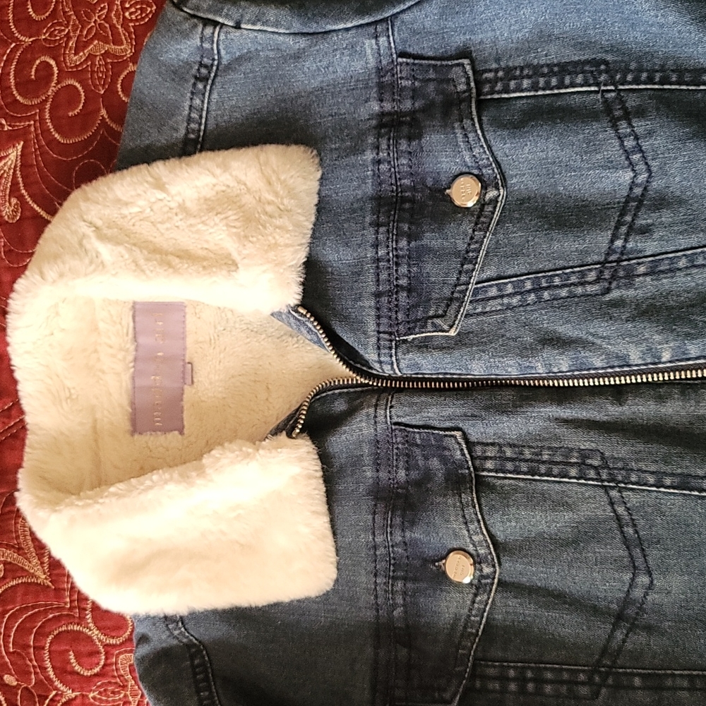 Madden Girl Fleece Jean Jacket - Picture 2 of 4